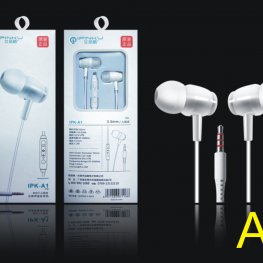 A1 Metal head flat earphones headphones microphone wired headphones noise cancelling in ear headphones 